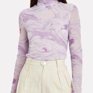 NWOT Ganni mesh turtleneck